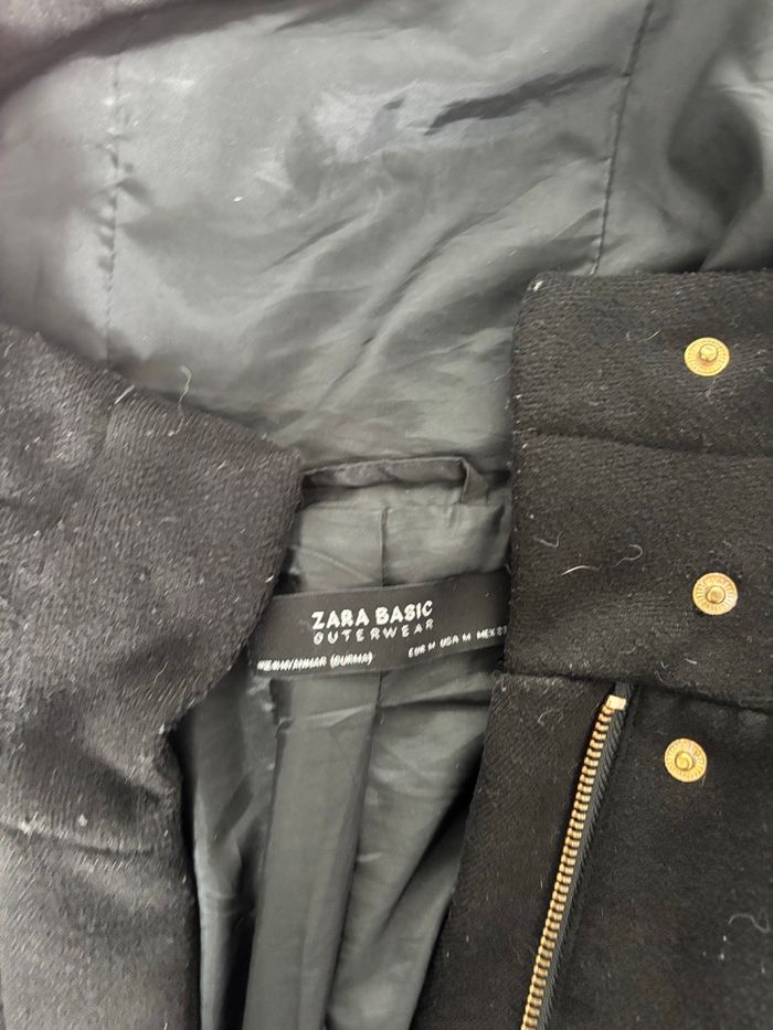 manteau noir zara - photo numéro 2