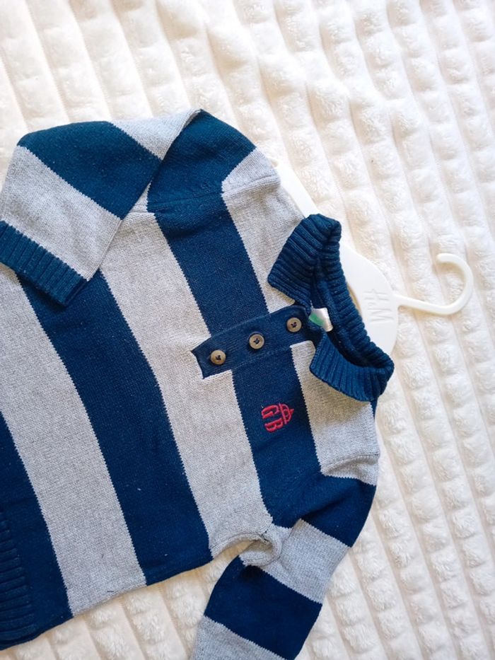 Pull garçon 12mois 💙🩶 - photo numéro 2