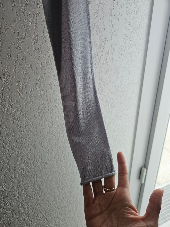 Top court gris bleu neuf Zara taille xs - photo numéro 3