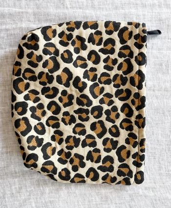 🌟 Pochette beige et marron avec motif léopard