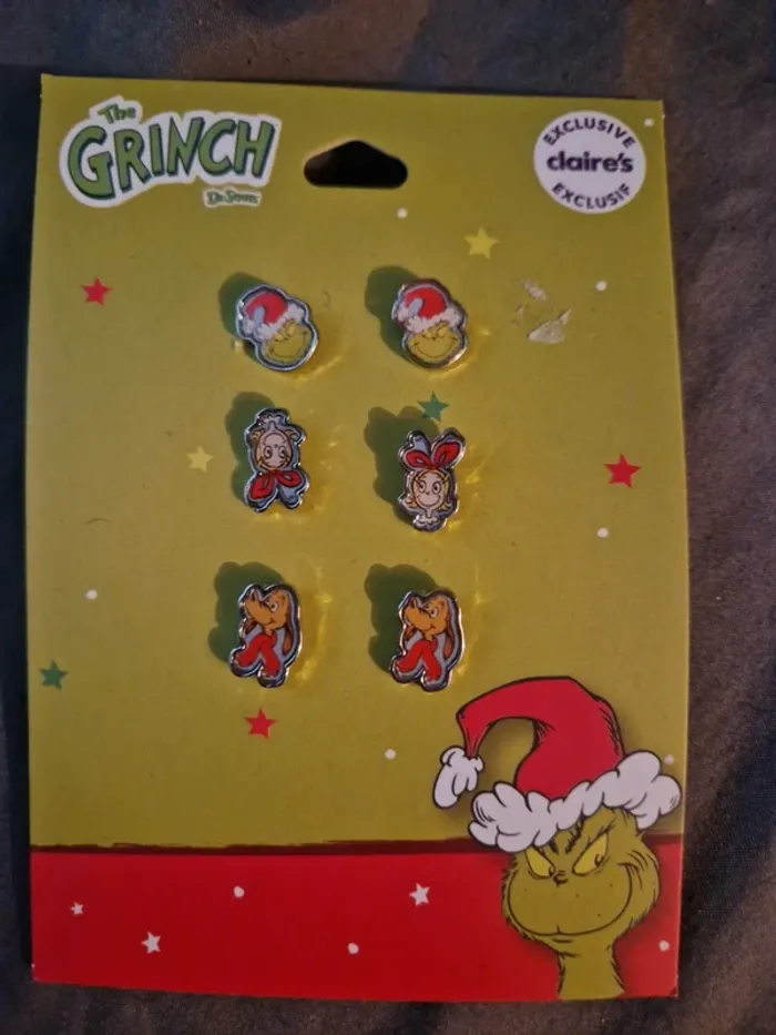 Boucle d oreilles grinch - photo numéro 2