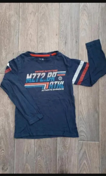 t-shirt manches longues 8 ans bleu marine U essentiel