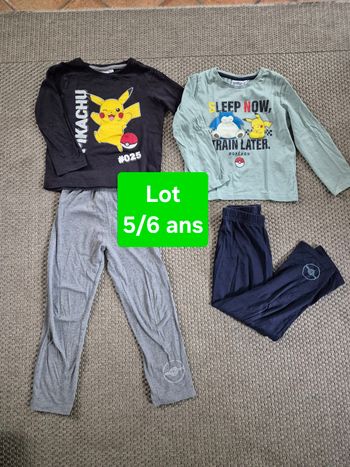 Lot de 2 pyjamas légers "pokemon" - 5/6ans
