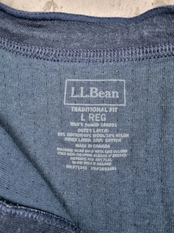 Pull col rond boutons L.L. Bean bleu marine, L Hommes - photo numéro 5