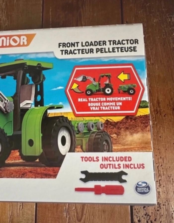 NEUF Meccano Junior Tracteur pelleteuse engin de chantier vert jeu constructions outils 22102 - photo numéro 4