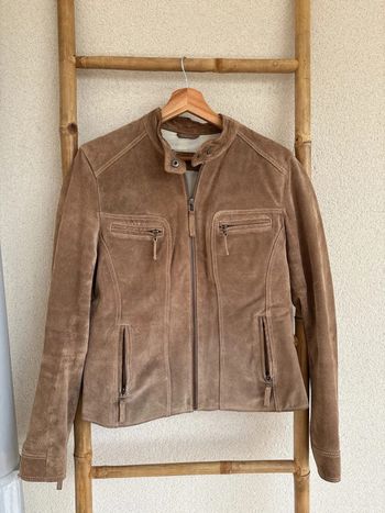 Blouson en croûte de cuir de porc CBLV taille 40