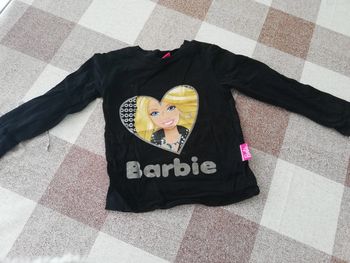 TS manches longues noire Barbie 2/3 ans