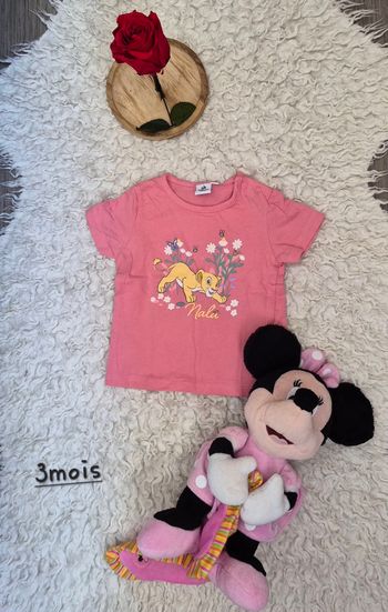 T shirt rose Disney Nala 3mois 