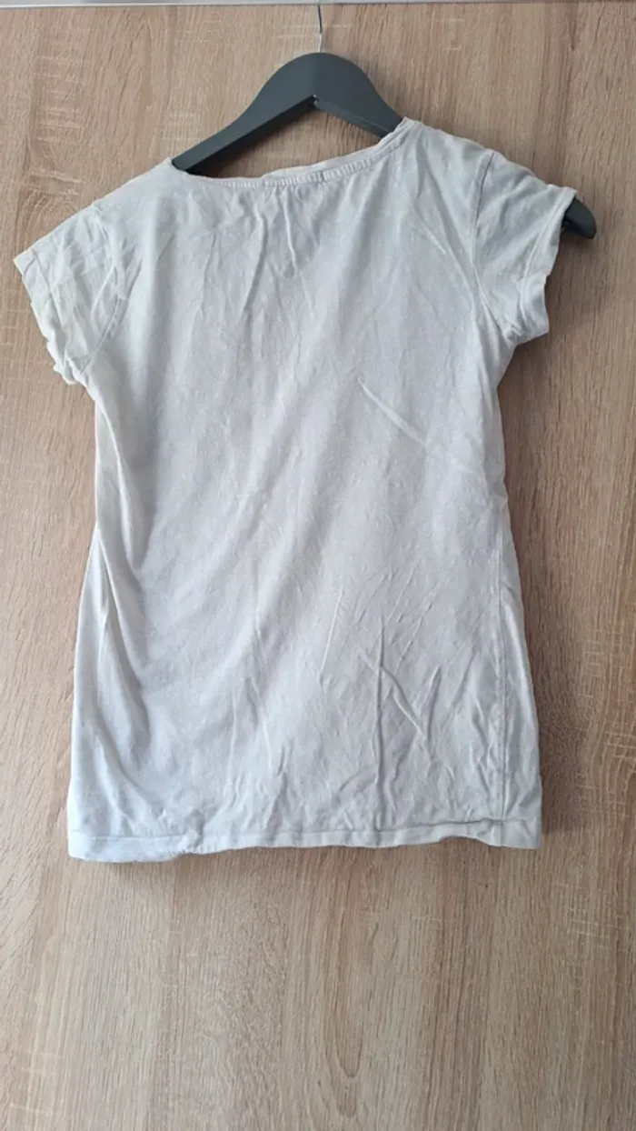 T shirt blanc avec motif taille 14 ans - photo numéro 3