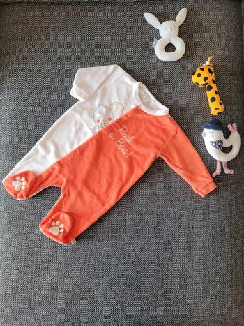 Pyjama 1 pièce en velours mixte 3 mois