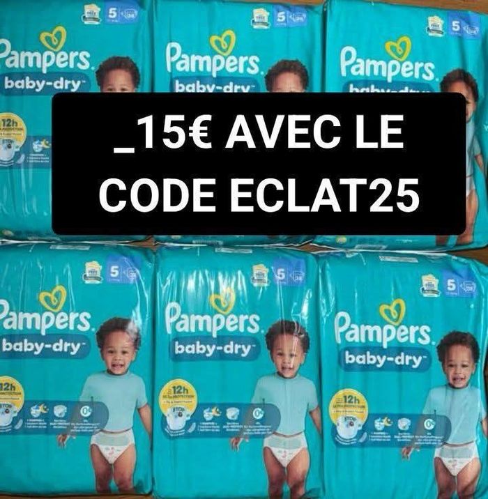 Lot six pack de couche pampers taille 5