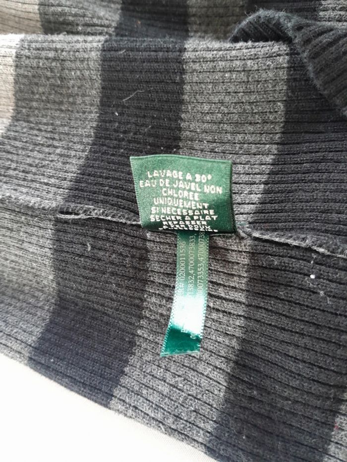 Pull rayé moulant Ralph lauren brodé RL taille M - photo numéro 6