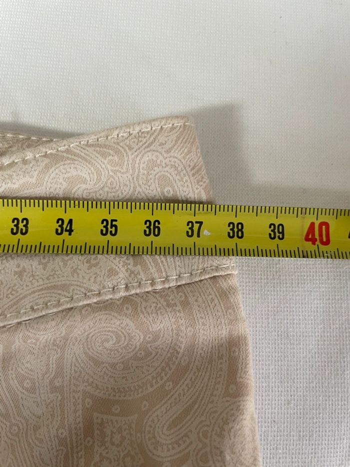 Pantalon beige droit à motif - photo numéro 8