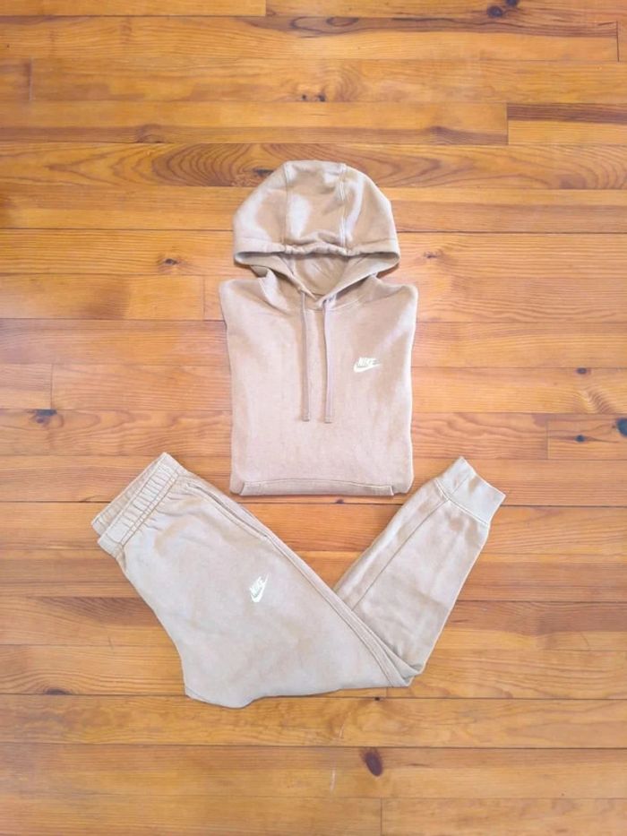 Ensemble Nike - Sweat à capuche/Jogging - Camel - Taille S - Logo brodé