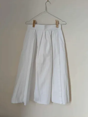 Jupe blanche vintage en coton