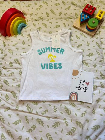 Débardeur blanc 18 mois tex baby