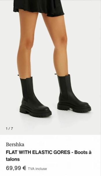bottines noires Bershka