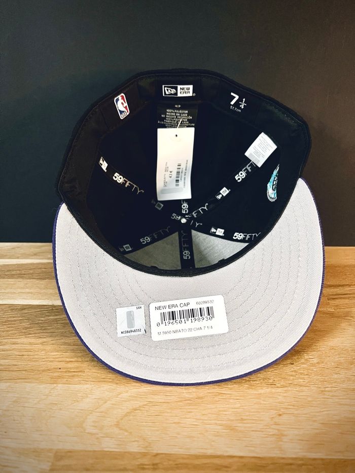 Casquette NBA Charlotte Hornets - Basketball Cap New Era 59 Fifty 7 1/4 7 3/8 - Neuf - photo numéro 4