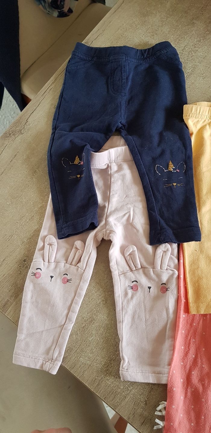 Lot de 7 leggings fille 6 mois - photo numéro 10