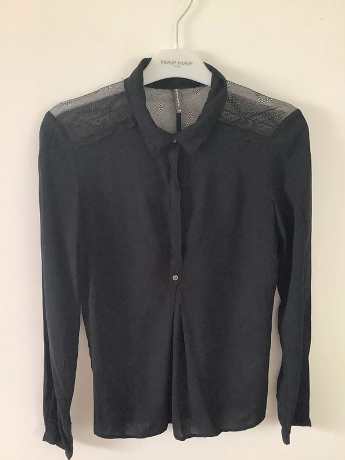 Chemise noire avec dentelle Naf naf 34