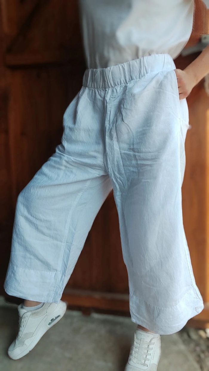 Pantalon 3/4 blanc H&M - photo numéro 2