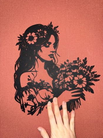 Décoration murale en métal femme