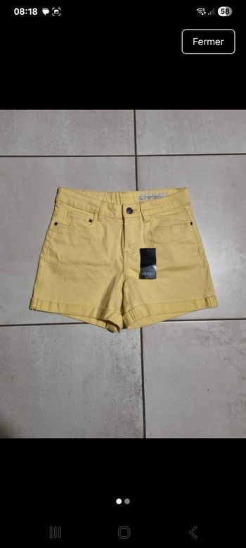 Short en jean jaune neuf
