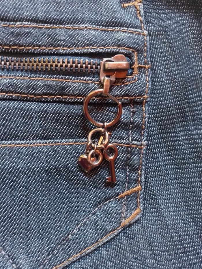 Short en simili jeans femme bleu Cherry - photo numéro 11