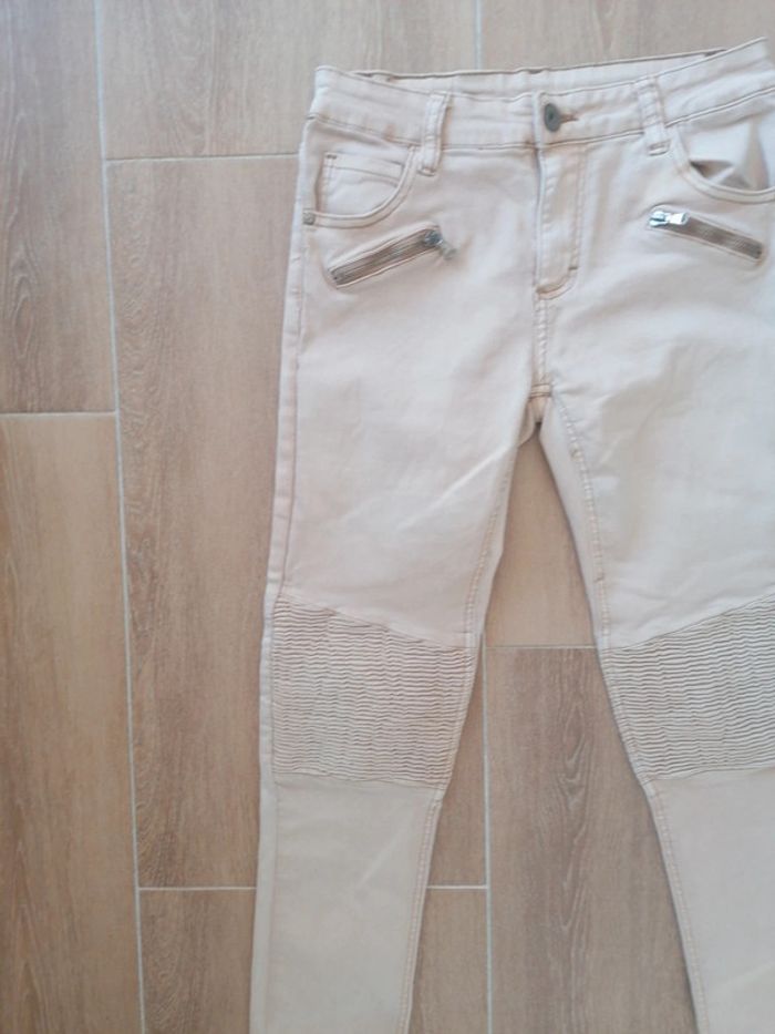 Jeans femme love taille S beige - photo numéro 4