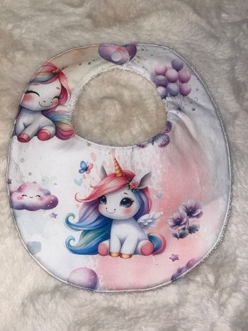 Bavoir licorne 0/6 mois 