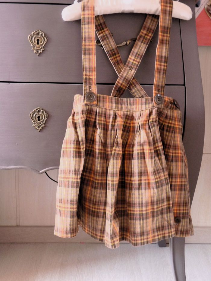 Jupe salopette Fille 6 ans Sergent Major carreaux automne TBE