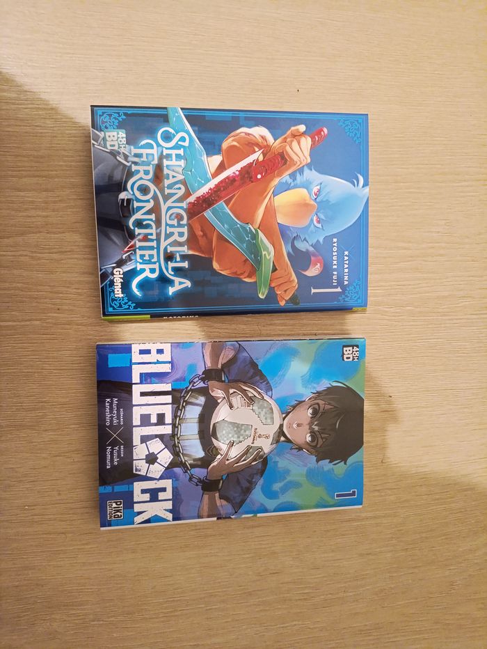 Lot de 2 mangas - Blue Lock et Shangri-La Frontier - édition limitée collector 48h de la BD