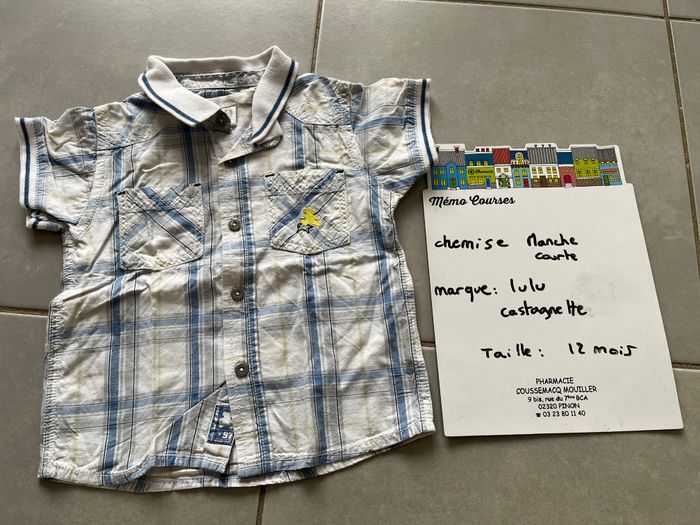 Chemise garçon 12 mois