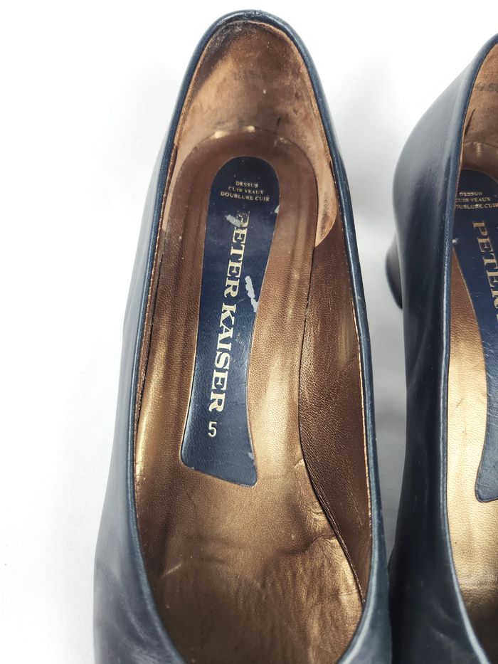 Escarpins Femme Peter Kaiser Noirs - Cuir Vintage - Taille 38 - photo numéro 2