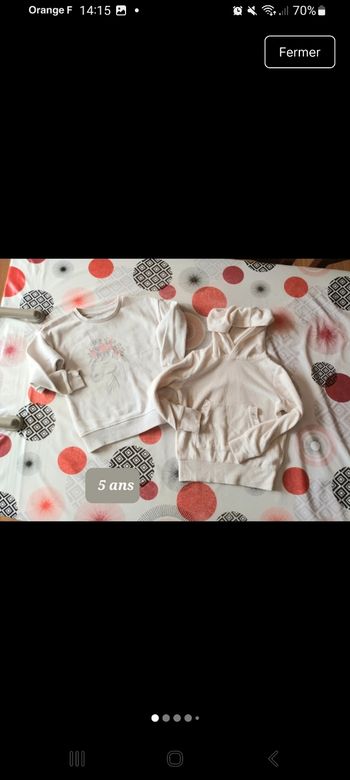 Lot 2 pulls 👧 taille 5 ans
