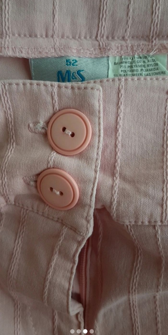 Pantacourt toile rayé grande taille - photo numéro 3