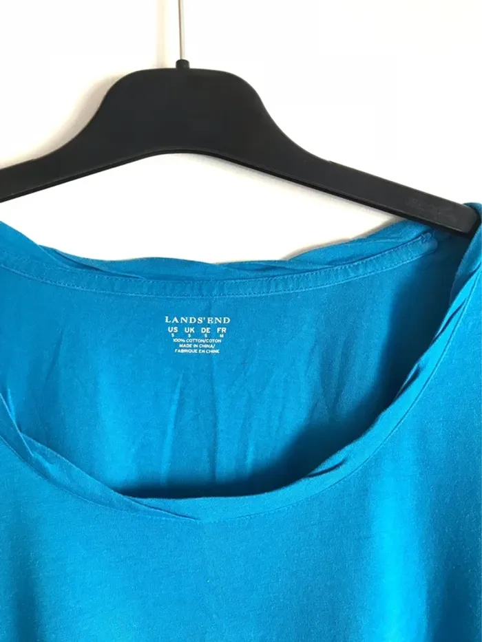 T-shirt manches courtes bleu Lands’end taille S - photo numéro 2