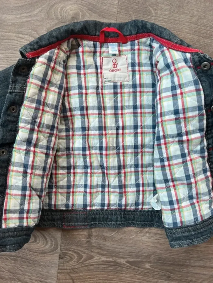 Très belle veste en jean intérieur molletonné taille 18 mois Obaibi - photo numéro 2