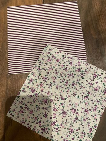 Lot de deux coupes de tissu 15x15