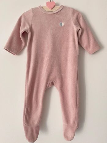 Dors-bien / pyjama en velours (coton majoritaire) taille 6 mois Bout'Chou de chez Monoprix