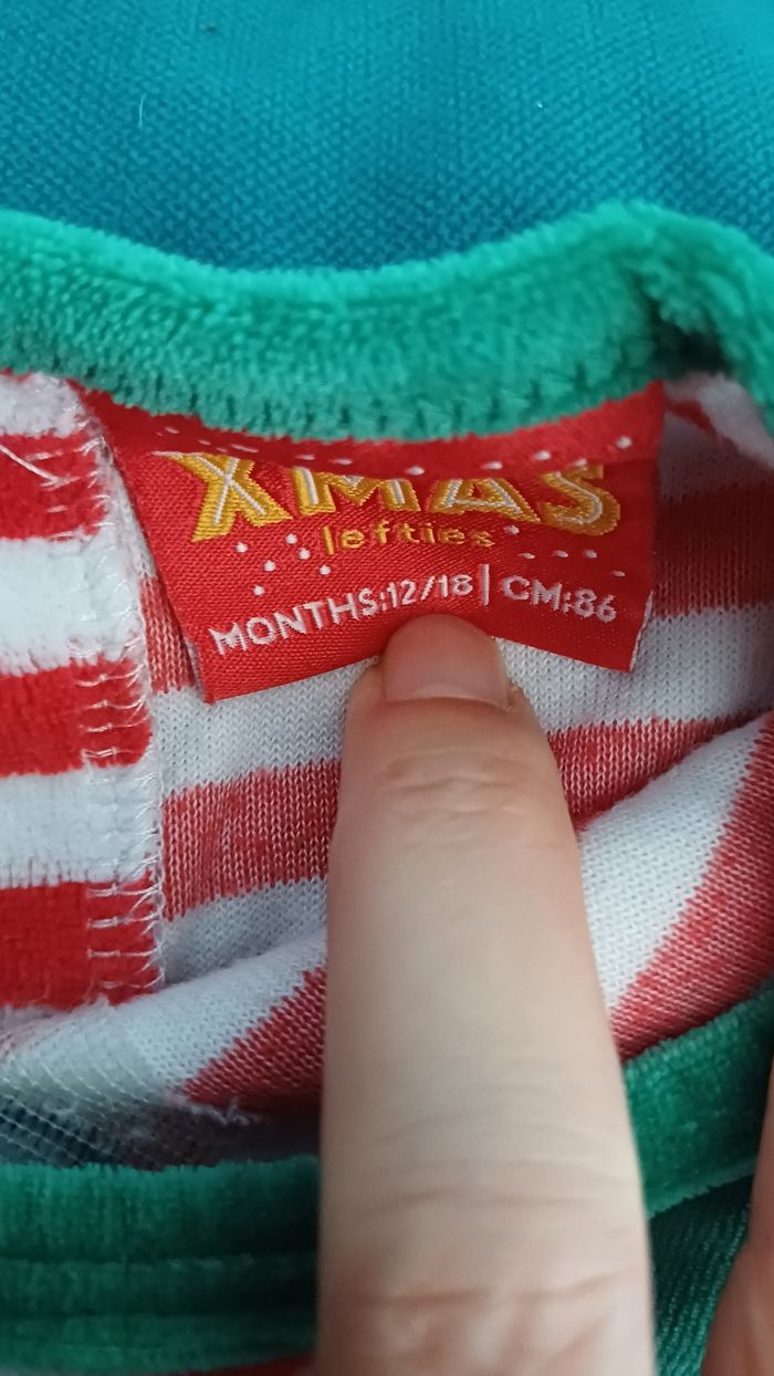 Pyjamas lutin de Noël  12 18 mois avec bonnet - photo numéro 3