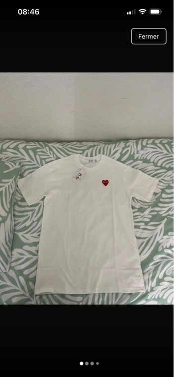 tee shirt blanc cœur rouge play comme des garçons taille S 