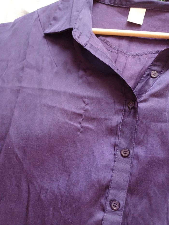 Chemise longue violette taille 44 - photo numéro 4