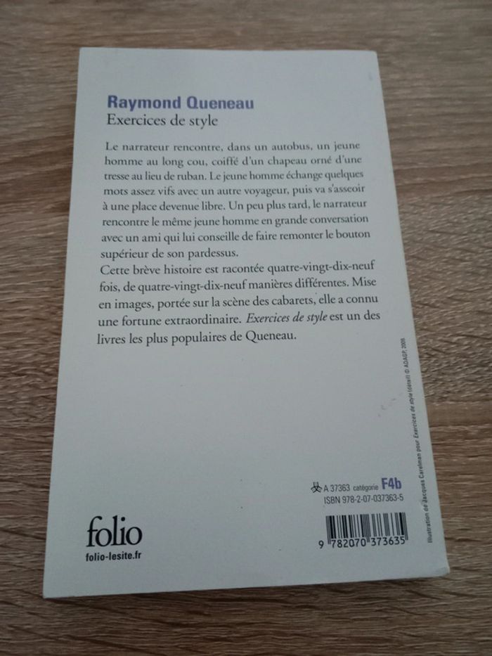 Raymond Queneau 📚 Exercices de style - photo numéro 3