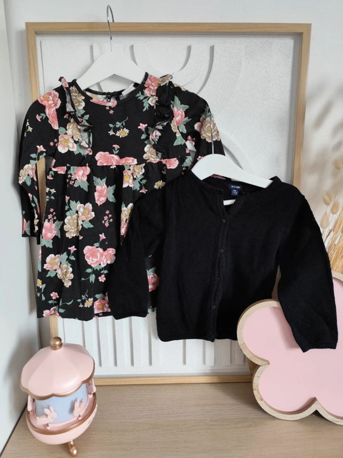 Ensemble robe gilet h&M Kiabi 18 mois