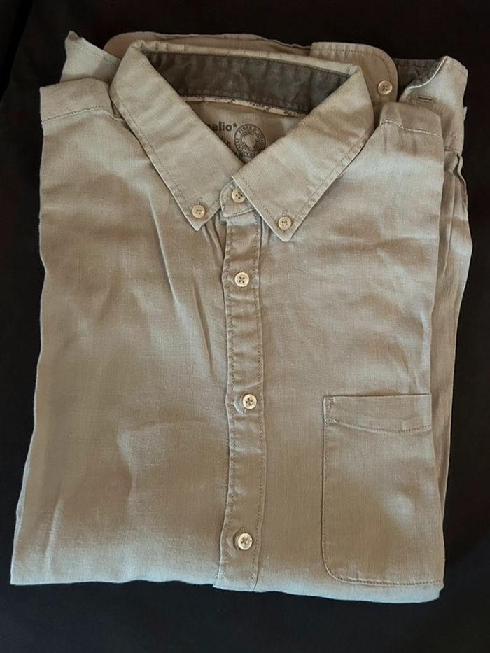 650 - chemise gris en lin