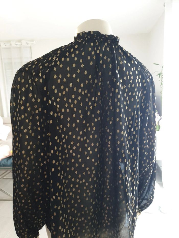 Chemisier noir or - photo numéro 7