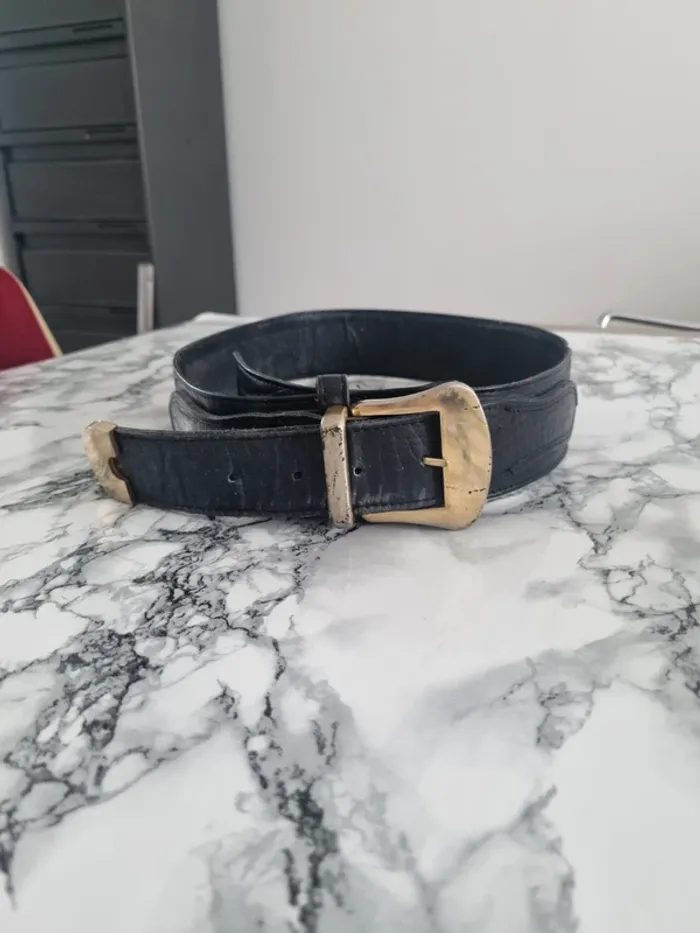Ceinture noir vintage - photo numéro 17