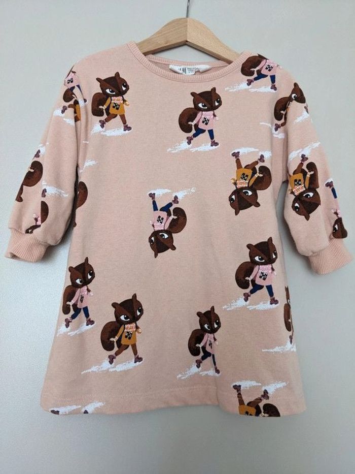 Robe sweat écureuils 92 cm
