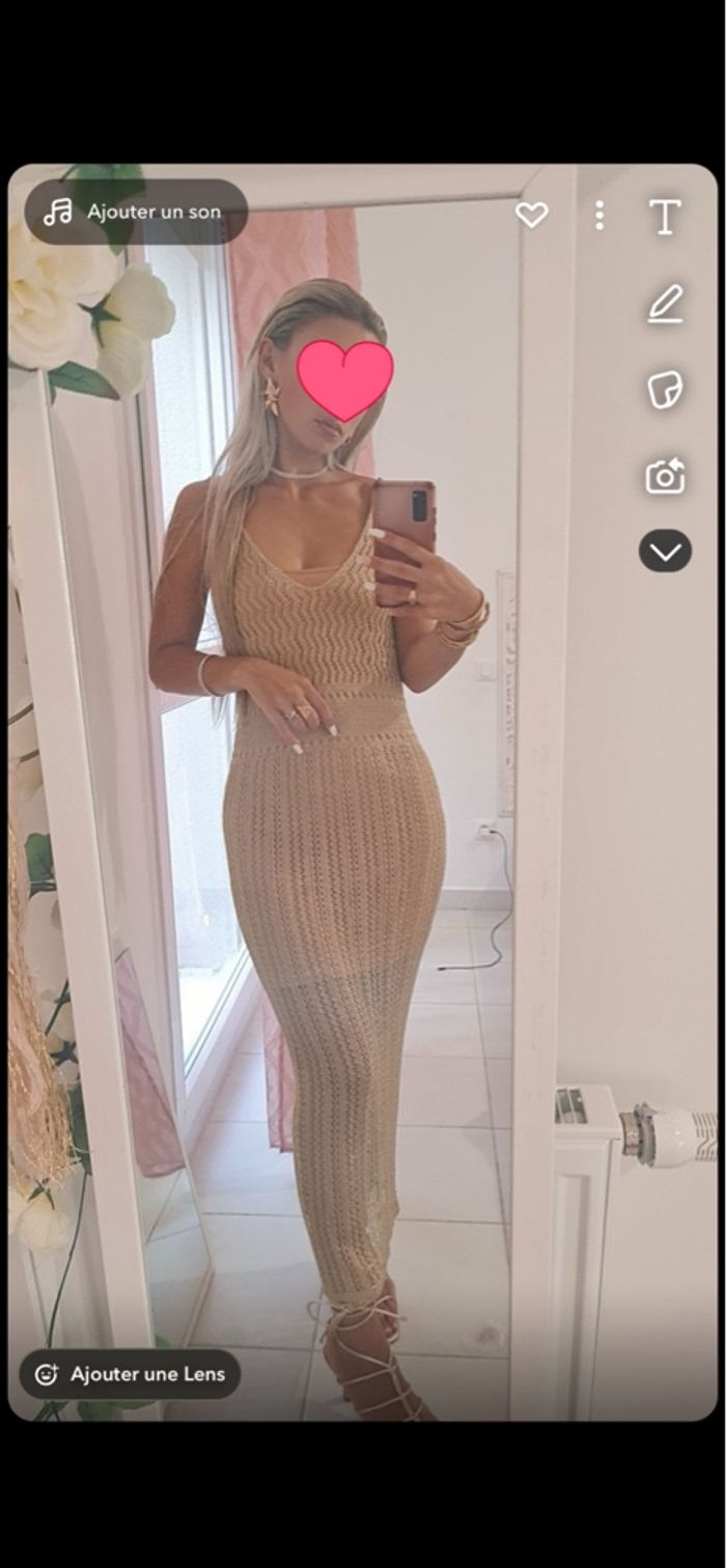 Robe filet doré - photo numéro 3